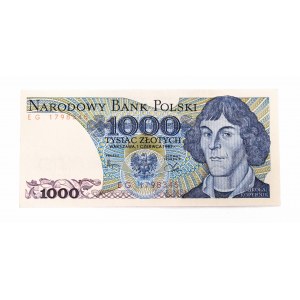 Polska, PRL (1944 - 1989), 1000 ZŁOTYCH 1.06.1982, seria EG.