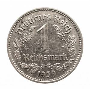Niemcy, Trzecia Rzesza (1933 - 1945), 1 Reichsmark 1939 F, Stuttgart