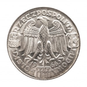 Polen, Volksrepublik Polen (1944-1989), 100 Gold 1966, Mieszko und Dąbrówka - Köpfe, Probe.