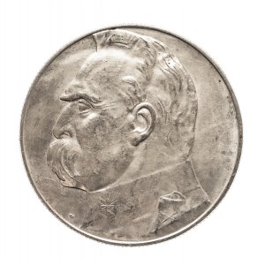 Polsko, Druhá polská republika (1918-1939), 10 zlotých 1939, Piłsudski, Varšava