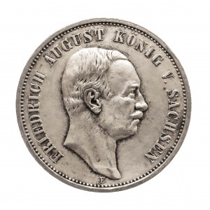 Germany, German Empire (1871-1918), Saxony, Frederick August III (1904-1918), 3 marks 1909 E, Muldenhütten