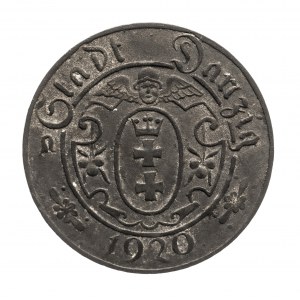 Wolne Miasto Gdańsk, 10 fenigów 1920, Gdańsk, 56 perełek