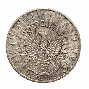 Polsko, Druhá polská republika (1918-1939), 5 zlotých 1934, Piłsudski, Střelecký orel