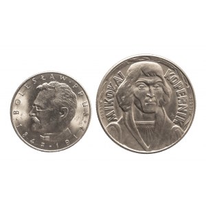 Polska, PRL (1944-1989), 10 złotych - zestaw 2 monet: Kopernik, Prus.
