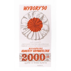 Wielkopolskie Komitety Obywatelskie, 2000 złotych 1990. Poznań - Grunwald.
