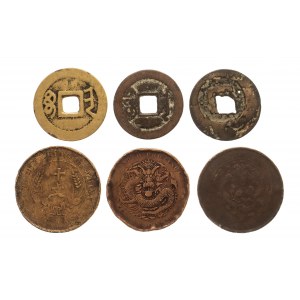 Chiny, zestaw monet XIX-XX wiek