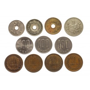 Japonia i inne kraje azjatyckie, zestaw współczesnych monet obiegowych