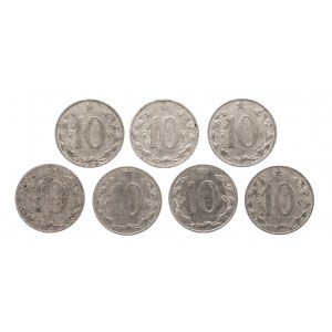 Czechosłowacja, zestaw monet obiegowych z lat 1953-1956