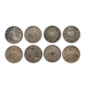 Niemcy, Cesarstwo Niemieckie (1871-1918), zestaw monet srebrnych