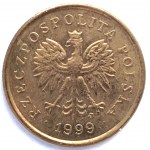 Poland, the Republic since 1989, 5 pennies 1999 - destrukt
