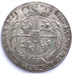 Polska, August III Sas (1733-1733), ort 1755 EC - efraimek