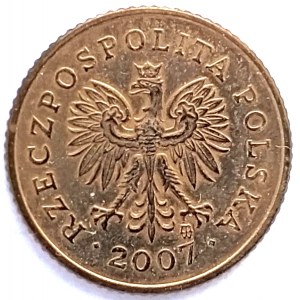 Polsko, Polská republika od roku 1989, 1 penny 2007 - destrukce, twist