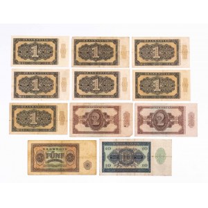 Německo, sada 11 bankovek Berlín 1948.