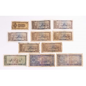 Rumunia, zestaw 11 banknotów.