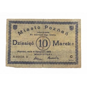 Polsko, město Poznaň, 10 Marek 4.11.1919, série C.