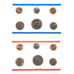 Stany Zjednoczone Ameryki (USA), zestaw monet obiegowych 1995, Denver i Filadelfia