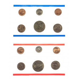 Stany Zjednoczone Ameryki (USA), zestaw monet obiegowych 1995, Denver i Filadelfia