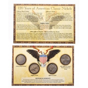 Spojené státy americké (USA), Historická sbírka mincí - 120 let amerických claasových niklů