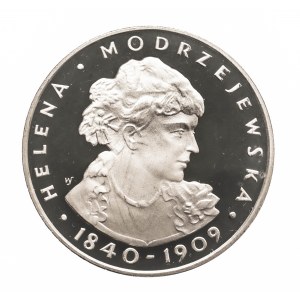 Polska, PRL (1944-1989), 100 złotych 1975, Helena Modrzejewska.