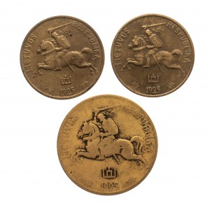 Lithuania, circulating coin set 1925 (3 pieces).