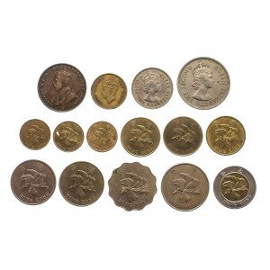 China (Hong Kong), circulating coin set 1924-2017 (15 pieces).