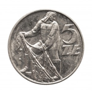 Polska, PRL (1944-1989), 5 złotych 1974 Rybak