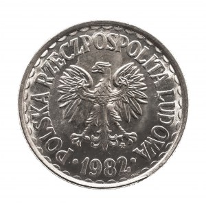 Poland, People's Republic of Poland (1944-1989), 1 ZŁOTY 1982, Warsaw.