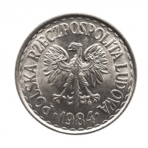 Polsko, PRL (1844-1989), 1 zlotý 1984, Varšava.