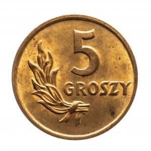 Polsko, Polská lidová republika (1944-1989), 5 groszy 1949 bronzová