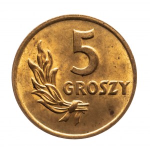 Poľsko, Poľská ľudová republika (1944-1989), 5 groszy 1949 bronz