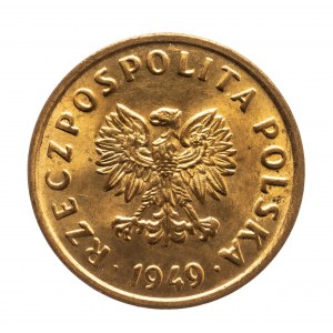 Polen, Volksrepublik Polen (1944-1989), 5 groszy 1949 Bronze