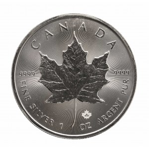 Kanada, Alžběta II (1952-2022), 5 dolarů, 1 unce stříbrného javorového listu 2022.