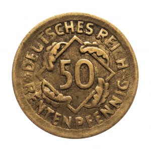 Niemcy, Republika Weimarska (1918-1933), 50 Rentenpfennig 1924/D, Monachium