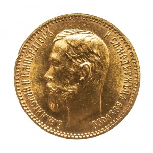 Rusko, Mikuláš II (1894-1917), 5 rublů 1902 AP, Petrohrad