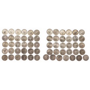 Polsko, Polská lidová republika (1944-1989), sada mincí 200 zlotých 1974 / 1976 ( 61 kusů ).