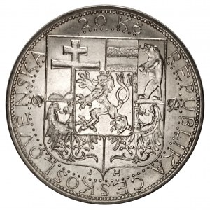 Czechoslovakia, 20 crown 1937, Death of President Masaryk