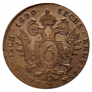 Austria, Franciszek II (1792 - 1806), 6 krajcarów 1800 C, Praga