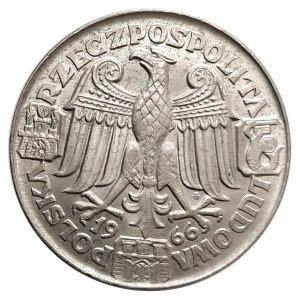 Poľsko, Poľská ľudová republika (1944-1989), 100 zlotých 1966, Mieszko a Dąbrówka - hlavy, vzorka