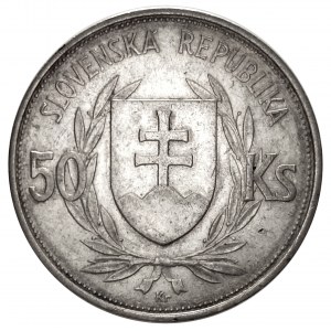 Slovensko, republika (1939-1945), 50 korún 1944, 5. výročie vzniku republiky, Kremnica