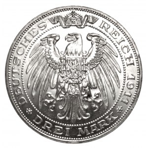 Deutschland, Deutsches Reich (1871-1918), Preußen, 3 Mark 1911 A - 100-jähriges Jubiläum der Universität Wrocław, Berlin