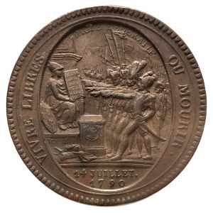 Francúzsko, Ľudovít XVI (1774 - 1793), 5 soľ 1792 - medaila, Birmingham