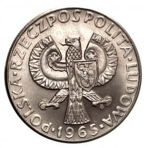 Poľsko, PRL (1944-1989), 10 zlotých 1965, Sedemsto rokov Varšavy, vzorka