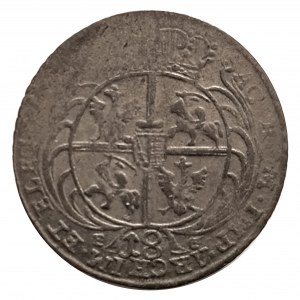 Polska, August III Sas (1733-1763), ort (18 groszy) 1754(?) E.C., Lipsk, efraimek