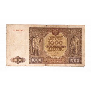 Polska, PRL (1944 - 1989), 1000 ZŁOTYCH 15.01.1946, seria A.