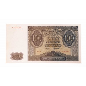 Poland, General Government (1940 - 1941), 100 zloty 1.08.1941, series A.