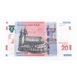 Rzeczpospolita Polska, NBP - banknot kolekcjonerski, 20 złotych 23.11.2015, 1050. rocznica chrztu Polski.