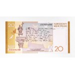 Rzeczpospolita Polska, NBP - banknot kolekcjonerski, 20 złotych 8.01.2009, 200 rocznica urodzin Juliusza Słowackiego.