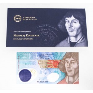Rzeczpospolita Polska, NBP - banknot kolekcjonerski, 20 złotych 7.04.2022, Mikołaj Kopernik.