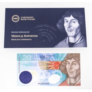 Rzeczpospolita Polska, NBP - banknot kolekcjonerski, 20 złotych 7.04.2022, Mikołaj Kopernik.