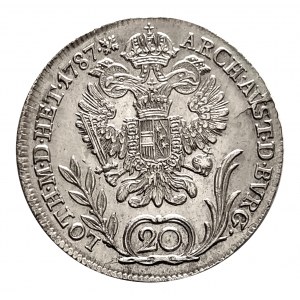 Austria, Józef II Habsburg (1765-1790), 20 krajcarów 1787 B, Kremnica